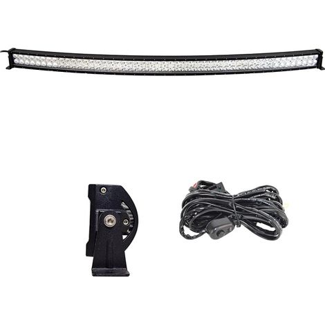Barra de luz LED curva de doble fila, resistente al agua IP67, 52 pulgadas, 07 cables (1/2)