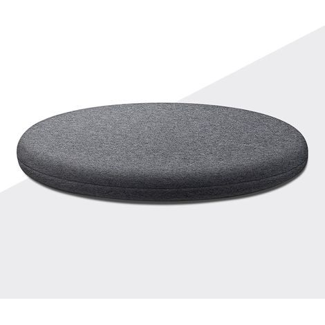 Tinor – Cojín redondo para silla de 40 x 40 cm – Tejido de algodón – Espuma viscoelástica de recuperación lenta – Funda extraíble y lavable (1/5)