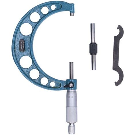 Micromètre extérieur, outil de mesure d'épaisseur de haute précision en acier inoxydable, avec clé, 0,01 mm 75-100 mm (1/5)