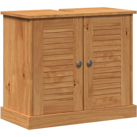 Meuble Sous Évier avec porte VIGO marron miel 67.5 x 34 x 59 cm CFW417784 (1/5)