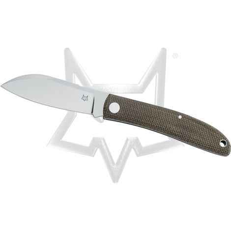 Fox Livri, acier M390 en acier inoxydable, Micarta Green HDL (1/2)