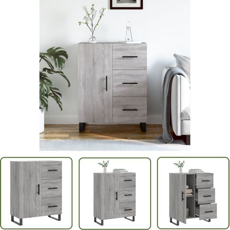 Maison Exclusive Sideboard Grau Sonoma 69,5x34x90 cm (1/5)