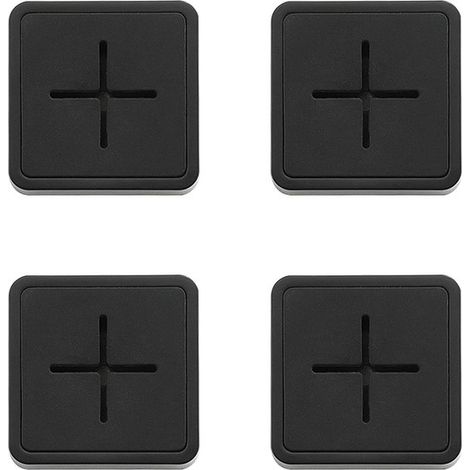 Juego 4 toalleros autoadhesivos, Gancho rectangular autoadhesivo toallas mecanismo empuje tracción, Colgador pared autoadhesivo sin rieles, Negro (1/5)