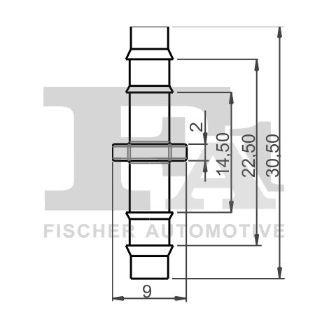 Adaptateur, raccord de tuyaux FA1 33-60010.10 7689403