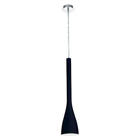 Sospensione Moderna Flut Vetro Nero 1 Luce E14 Small (1/3)