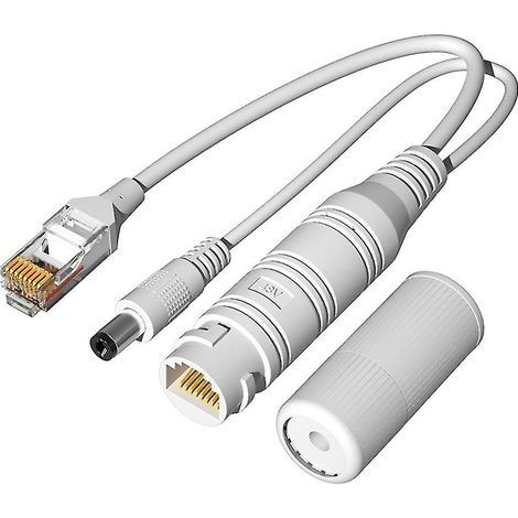 Répartiteur/adaptateur PoE étanche 48 V, séparateur/combinateur, réduction des interférences (1/4)