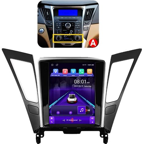 Autoradio, touchscreen, uscita audio di alta qualità, compatibile con Hyundai Sonata YF 8 2010-2018, wireless, P1 (1GB 32GB) - Tipo A (1/2)