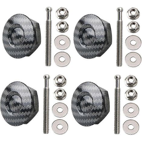 Kit de 4 clips de fixation rapide pour bouton-poussoir de capot (30 mm) - Fixation pare-chocs - Verrouillage de capot - Loquet (1/5)