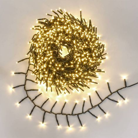Guirlande Mini BOA 20m 1000 LED blanc chaud 8G lumière fixe+7 modes d'animations IP44 (1/4)