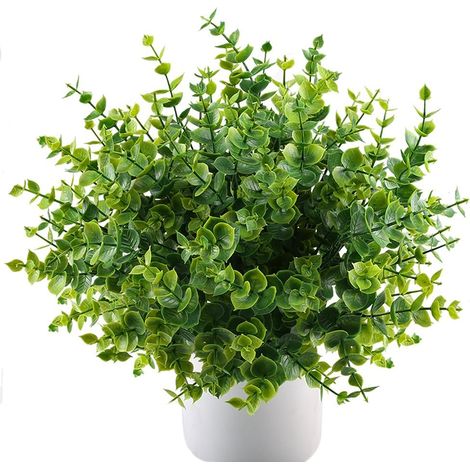 MINKUROW Plantas Artificiales Arbustos De Plástico Plantas De Plástico Plantas De Simulación Verde 4 Piezas (1/5)