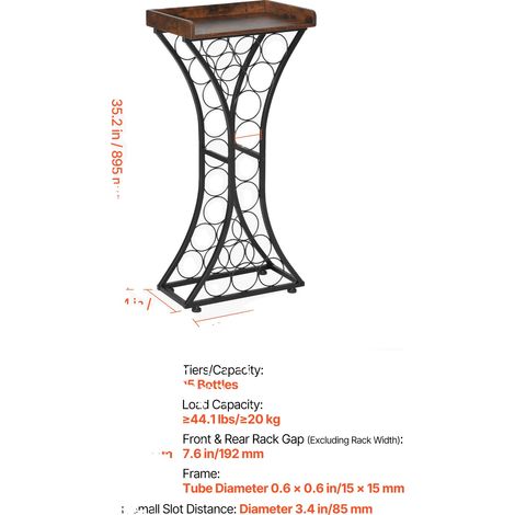 Cave à vin, design autoportant, peut contenir 15 bouteilles, 15 Bouteilles (1/2)