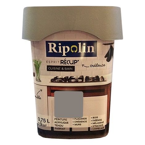 RIPOLIN Peinture Esprit Récup' Cuisine & Bain Argile 0,75 L (1/2)