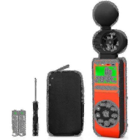 Anémomètre numérique, anémomètre portable 3 en 1 LC-881W, capable de mesurer la vitesse du vent. (1/5)