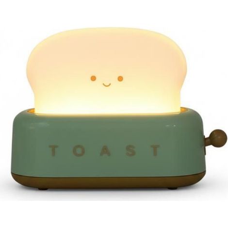 Veilleuse Toast - Vert Menthe - Rechargeable - Temporisée - Pour Chambre À Coucher Et Allaitement - 1 Pièce (1/3)