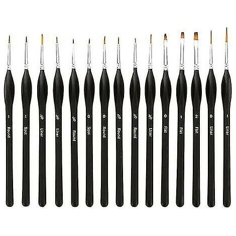 Detail Brush Set, 10 Miniature Brushes for Fine Detail and Art Painting: Acrylic, Watercolor, Oil, Models, Warhammer 40k.