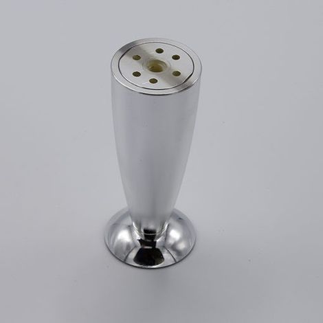 Piedino Solid in Pvc effetto cromato lucido diametro 45/50 mm altezza 120 mm