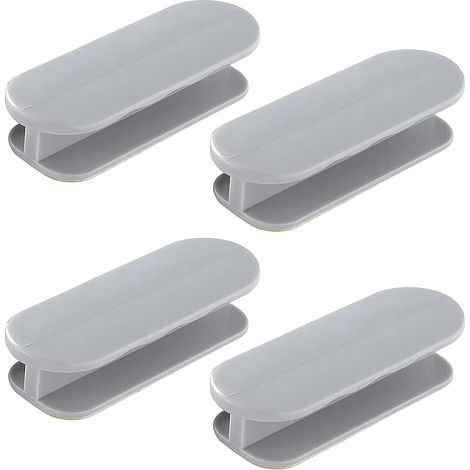A set of 4 adhesive handles, suitable for balcony doors, furniture, and glass doors and windows - Gray