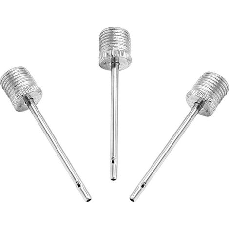 Lot de 3 Aiguilles pour Pompe à Air - Acier Inoxydable - Universelles pour Ballons de Football Basket-ball Volley-ball Handball Netball Rugby (1/4)