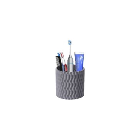 Soporte para cepillos de dientes, organizador giratorio de 5 ranuras para baño, 4,6 pulgadas (aprox. 11,7 cm) - Crezuo