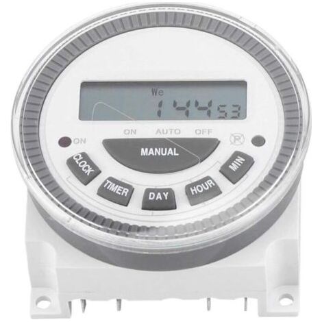 BUNTHAUS 16A Minuterie Hebdomadaire Horloge Programmable Hebdomadaire Programmateur Interrupteur Relais avec Cache Anti Poussière pour Appareils Ménagers Lampe