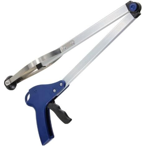 Bleu Pince de ramassage/Pince de préhension/déchets pliante à long bras (1/3)
