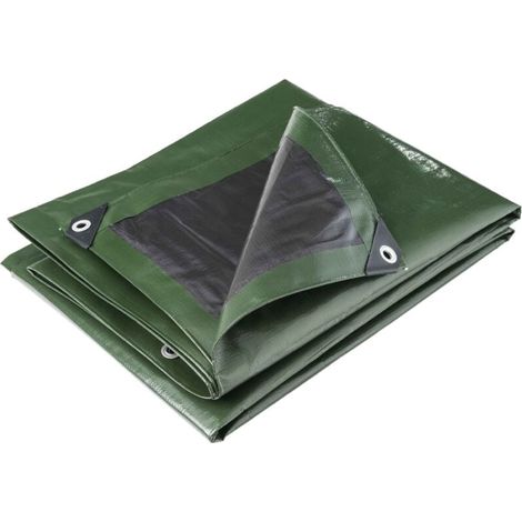 Bâche de protection 2x3m qualité premium VERTE - résistante aux UV, imperméable et lavable (1/4)