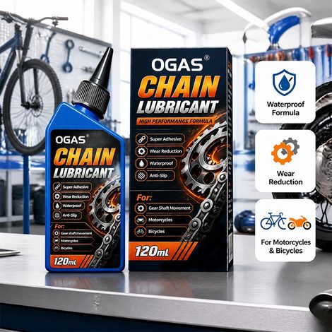 OGAS chain lubricant, motorcycle chain oil, high-performance motorcycle chain lubricant, bearing and gear oil. (1/5)