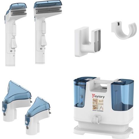 Aspirapolvere lavante ad alte prestazioni 430W, spruzzatura 45°, serbatoio per acque reflue 0,6L, accessori completi forniti.