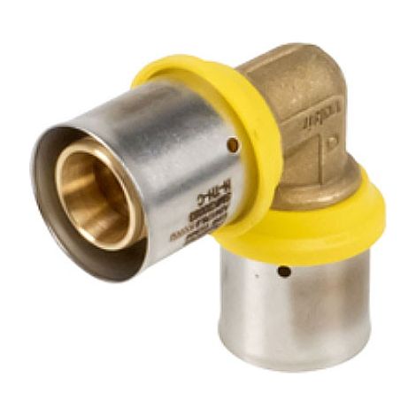 Raccordo gomito intermedio 20x2 x 20x2 - Pexal Gas - raccordo a pressare VS0180409 (1/2)