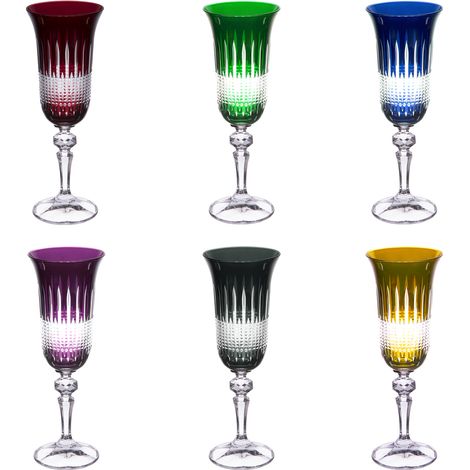 Table Passion - Coffret de 6 flûtes à champagne 15 cl en cristallin taillé (1/3)