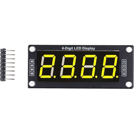 4Pcs LED Segment Digital Display Module 4 Bits 7 Segments PCB Clock Module 0.56 Inch MRA172E Yellow
