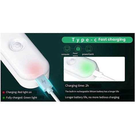 Veilleuse LED à détecteur de mouvement, lot de 2 veilleuses LED adhésives -- (1/5)