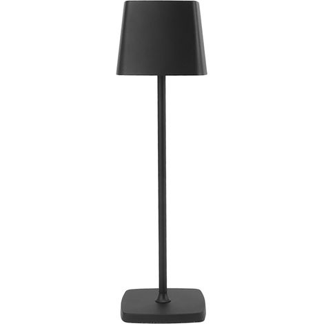 Lampe de table rechargeable noire avec protection oculaire, 5200 mAh, autonomie de 8 à 12 heures, en aluminium, idéale pour la chambre, les études ou la décoration. (1/5)