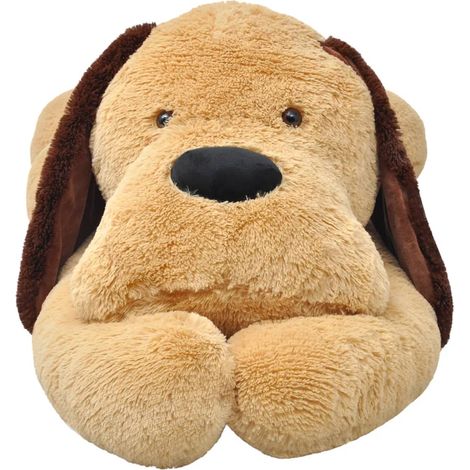 Chien en peluche 80 cm Marron CFW271052 (1/4)