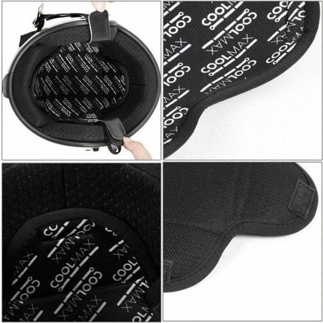 Doublure De Casque - Respirante Anti-transpiration - Pour Casque Moto - Taille Unique - 2 Pièces (1/4)