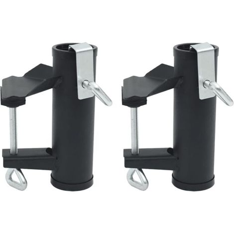 Sonnenschirmclips für Balkon, 2 Stück, 25–38 mm, Stahl, Zubehör für Sonnenschirme und Sonnensegel, 0,82 kg – 4003383 - Crezuo (1/4)
