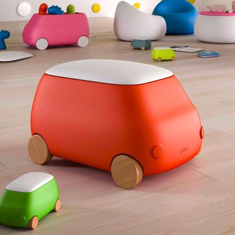 Macchina porta giochi in plastica giocattoli per bambini Van - Verde (1/5)
