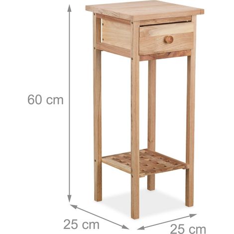 Set de 2 mesas auxiliares estrechas diseño natural salón 90 x 30 x 75 cm de madera de nogal 130016428 (1/4)