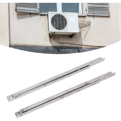 (Exclusivité Chili) Support de climatiseur en acier inoxydable, fixation pour unité extérieure, support pliable, accessoires pour climatiseur (1-1,5P, épaisseur 1,5 mm, version étendue et renforcée, c (1/5)