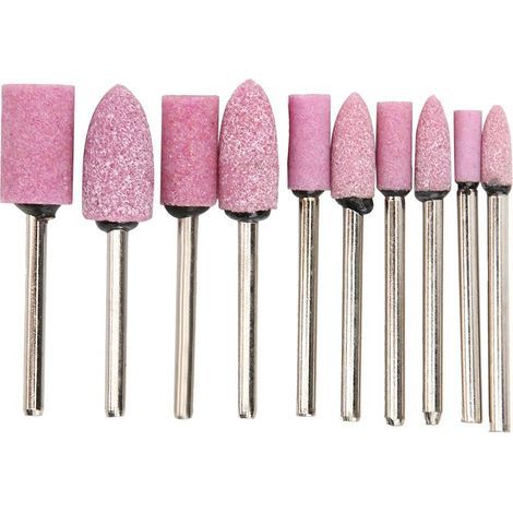 100 Pièces Tête de Meulage Silex, Roue de Sable Corindon de Chrome Rouge Abrasif, Accessoire Sculpture Polissage de Matériel, Kit D'outils Roue de Tête Meulage de Polissage 80 Grains (1/5)