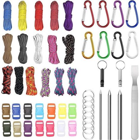 Paracord 550 - 3 M - 6 Colores - Cierre Rápido 2 cm - Para Pulseras y Correas para Perros - Resistencia 250 kg (1/5)