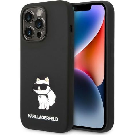 Custodia rigida Karl Lagerfeld KLHCP14XSNCHBCK per iPhone 14 Pro Max 6.7" nera/nera in silicone Choupette (1/5)