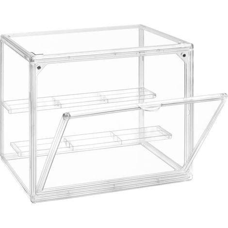 Vitrine Acrylique, Boite Vitrine pour Collection avec étagères Amovibles à 2 Niveaux, Boîte de Rangement Transparente pour Lego Figurines, Objets De Collection, Stockage à Domicile (1/5)