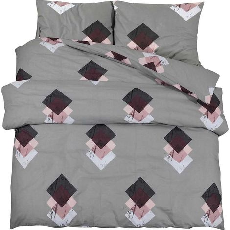 Maison Exclusive - Bettwäsche-Set Grau 200x220 cm Baumwolle
