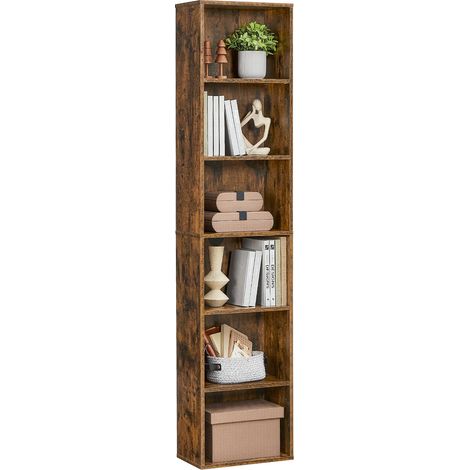 Bibliothèque, Étagère sur 6 Niveaux, Meuble de Rangement Ouvert (1/5)