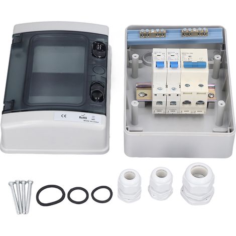Boîtier de distribution étanche en ABS PC, boîtier de protection de distribution de disjoncteur adapté aux garages 230 V (1/5)