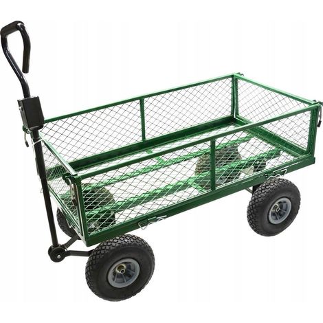 Geko Chariot de jardin quatre roues capacité 350 kg (1/3)