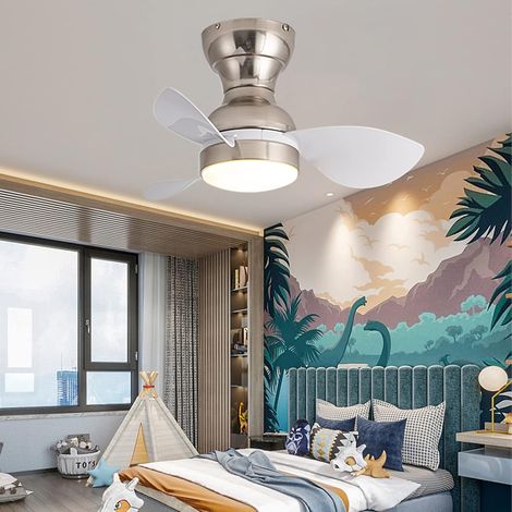 Ventilateur de plafond avec lumière, 3 températures de couleur, minuterie, 6 vitesses de ventilation, plafonnier avec télécommande (56 cm) (1/5)