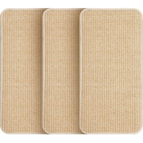 Lot de 3 tapis à gratter pour chat, planches à gratter en sisal pour chat, 40 x 30 cm, planche à gratter pour chat, durable, convient aux portes de meubles de canapé pour éviter les griffures de chat (1/5)