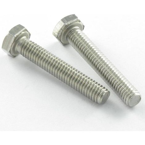 Vis métaux Tête hexagonale TH M10X35 Inox A4-10 pièces (1/2)